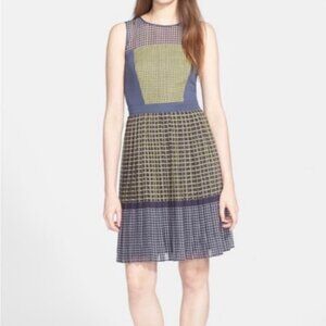 Halogen Geometric Colorblock Sleeveless Dress Size 8 Petite